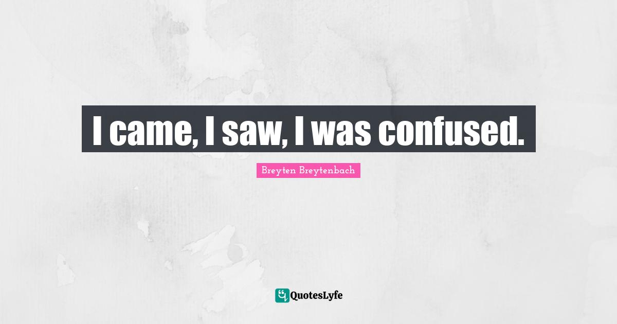 I came, I saw, I was confused.