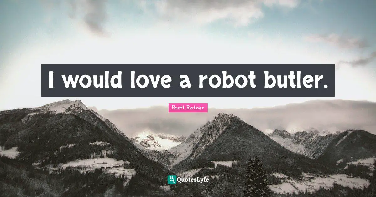 I would love a robot butler.