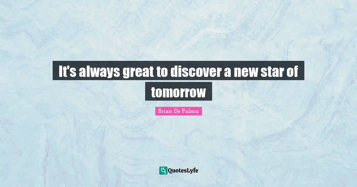 It's always great to discover a new star of tomorrow