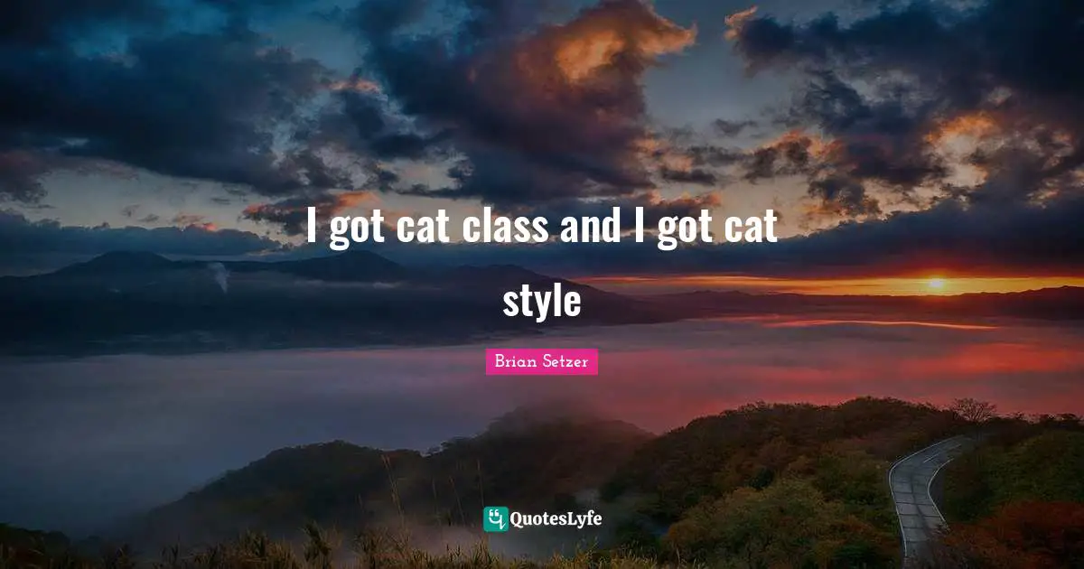 I got cat class and I got cat style