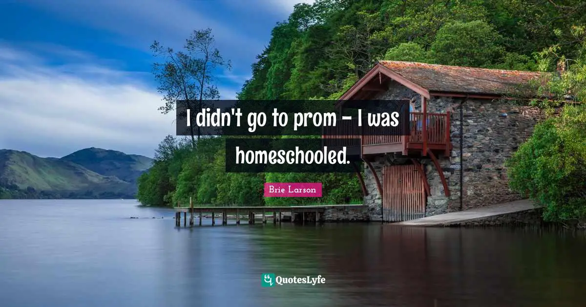 I didn't go to prom - I was homeschooled.