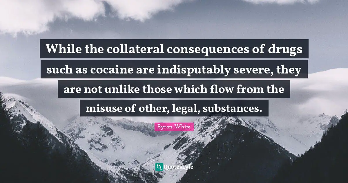 While the collateral consequences of drugs such as cocaine are indisputably severe, they are not unlike those which flow from the misuse of other, legal, substances.