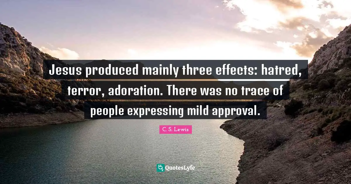 Adoration Quotes: "Jesus produced mainly three effects: hatred, terror, adoration. There was no trace of people expressing mild approval."