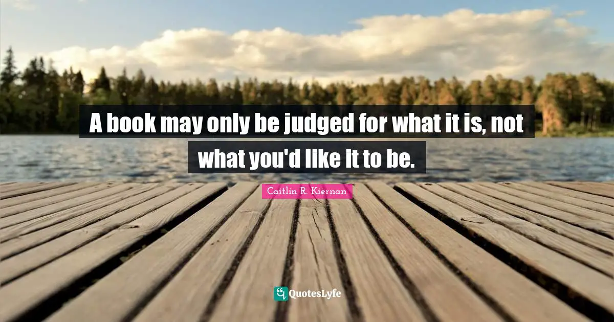 A book may only be judged for what it is, not what you'd like it to be.