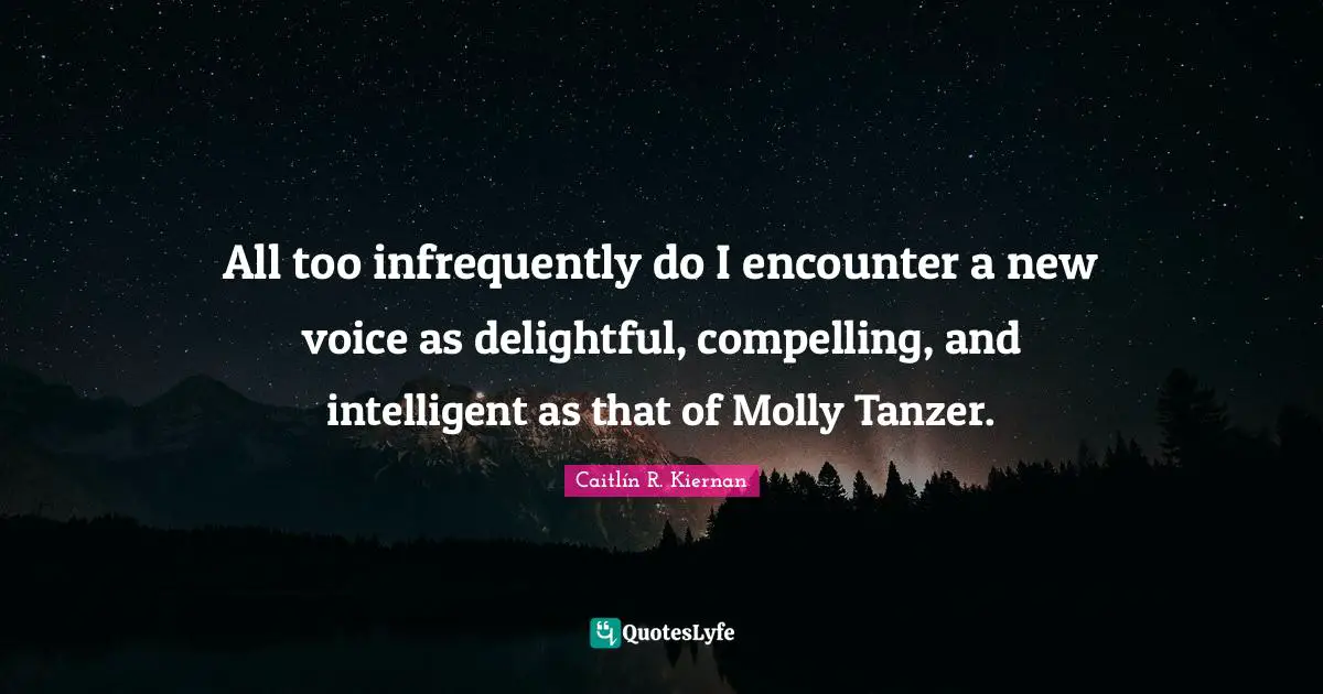 All too infrequently do I encounter a new voice as delightful, compelling, and intelligent as that of Molly Tanzer.