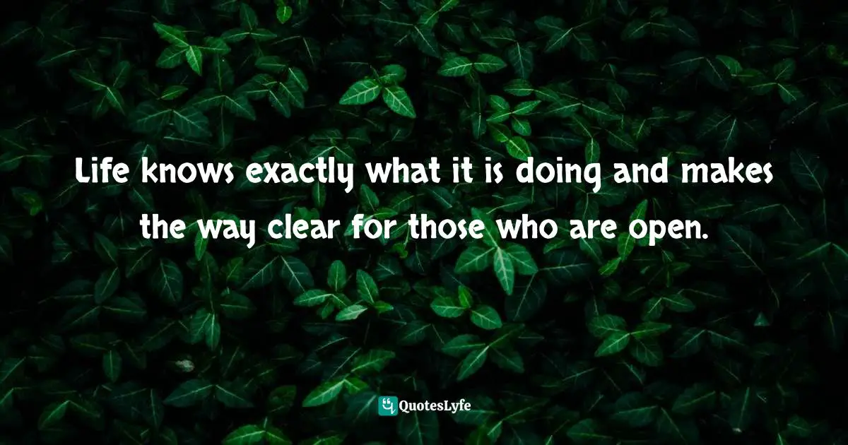 Dhyana Stanley, The Human Experience Is The Dance Of Heaven And Earth: A Call Home To Peace Quotes: "Life knows exactly what it is doing and makes the way clear for those who are open."