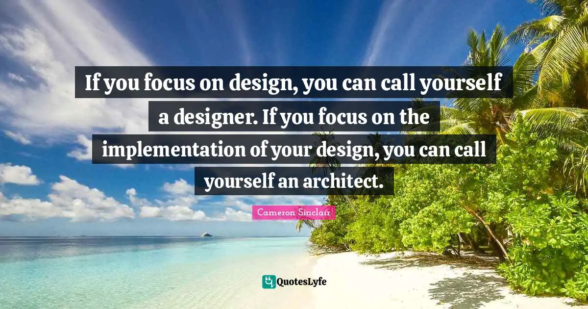 If you focus on design, you can call yourself a designer. If you focus on the implementation of your design, you can call yourself an architect.