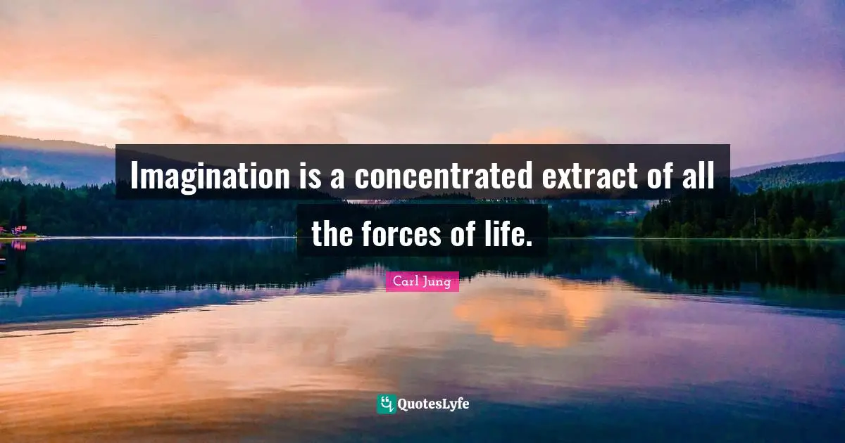 Imagination is a concentrated extract of all the forces of life.