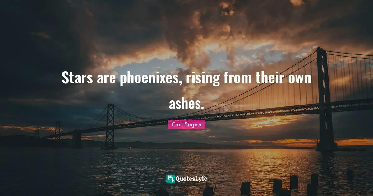 Rising Quotes: "Stars are phoenixes, rising from their own ashes."