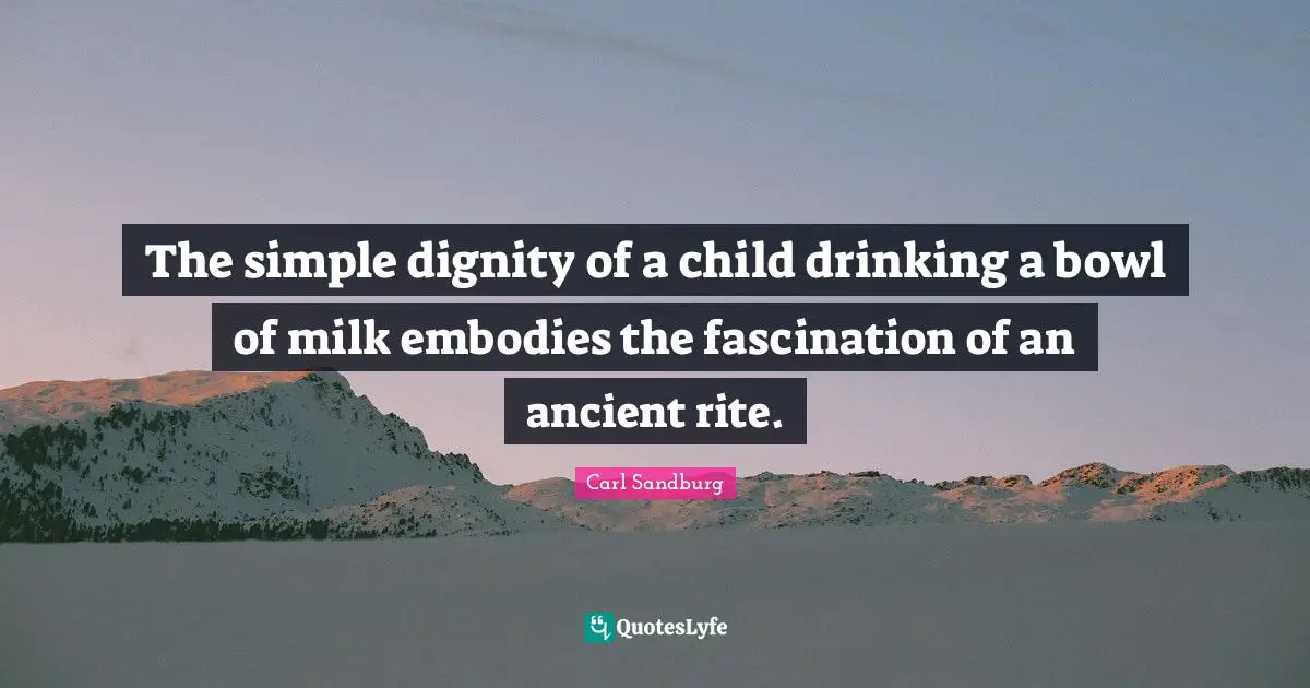 The simple dignity of a child drinking a bowl of milk embodies the fascination of an ancient rite.