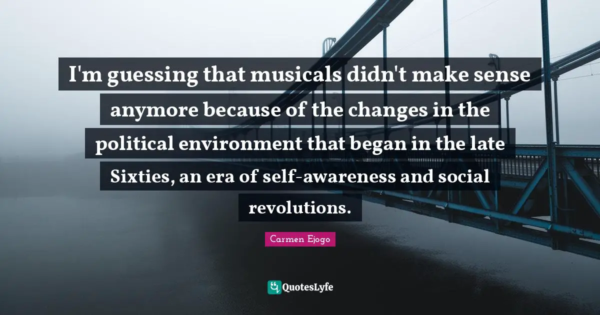 I'm guessing that musicals didn't make sense anymore because of the changes in the political environment that began in the late Sixties, an era of self-awareness and social revolutions.