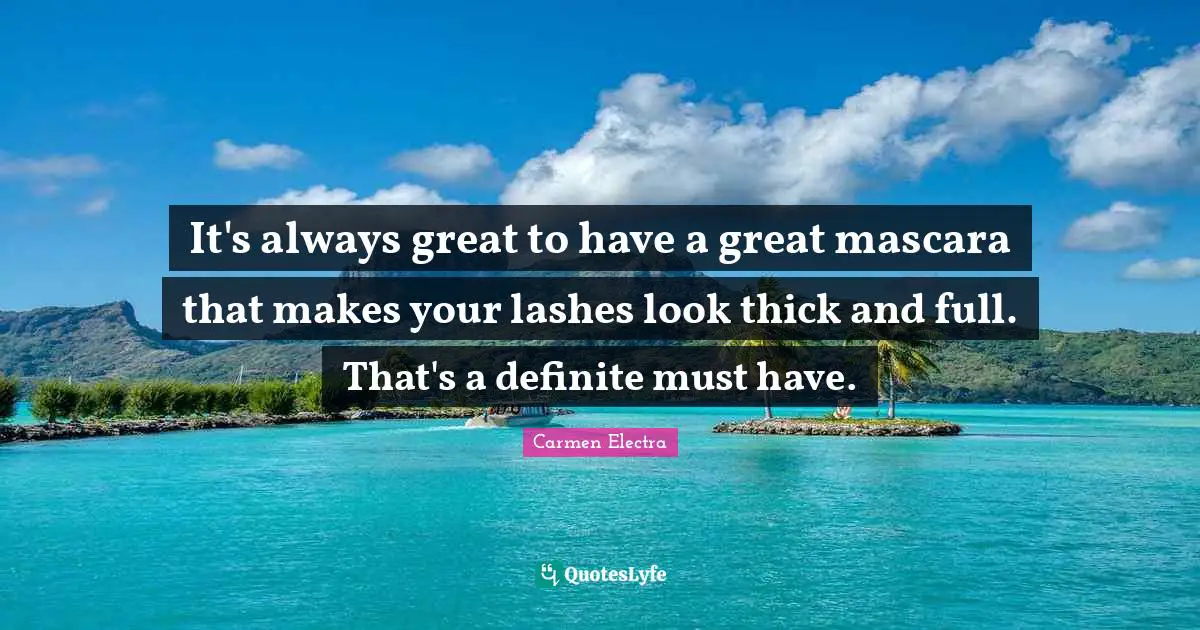 It's always great to have a great mascara that makes your lashes look thick and full. That's a definite must have.