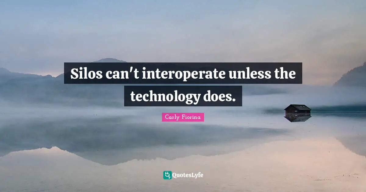 Silos can't interoperate unless the technology does.