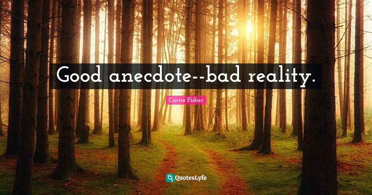 Good anecdote--bad reality.