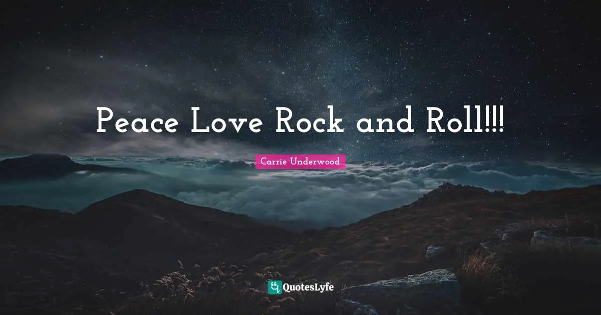 Peace Love Rock and Roll!!!