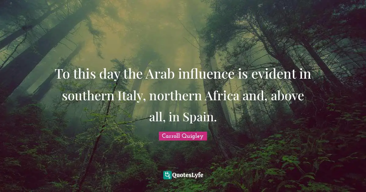 To this day the Arab influence is evident in southern Italy, northern Africa and, above all, in Spain.