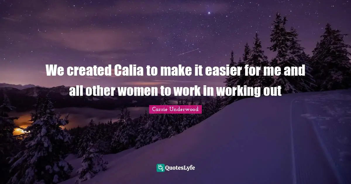 We created Calia to make it easier for me and all other women to work in working out