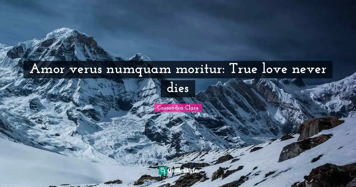 Amor verus numquam moritur: True love never dies