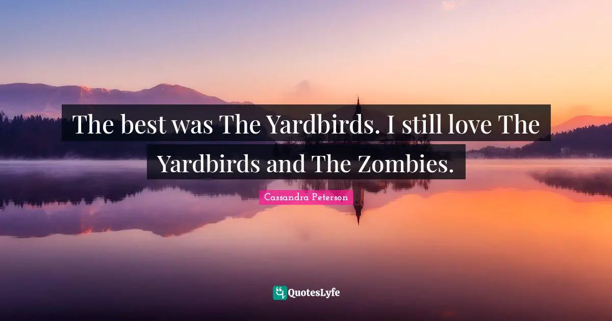 The best was The Yardbirds. I still love The Yardbirds and The Zombies.
