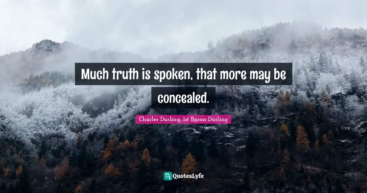 Much truth is spoken, that more may be concealed.