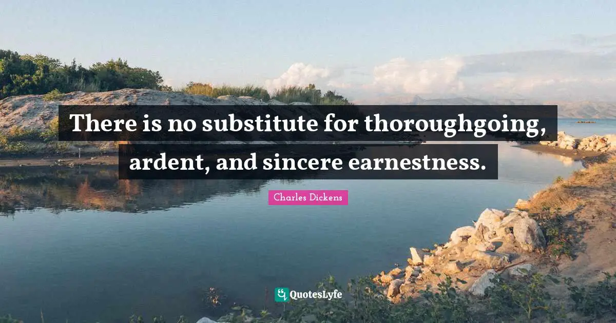 Ardent Quotes: "There is no substitute for thoroughgoing, ardent, and sincere earnestness."