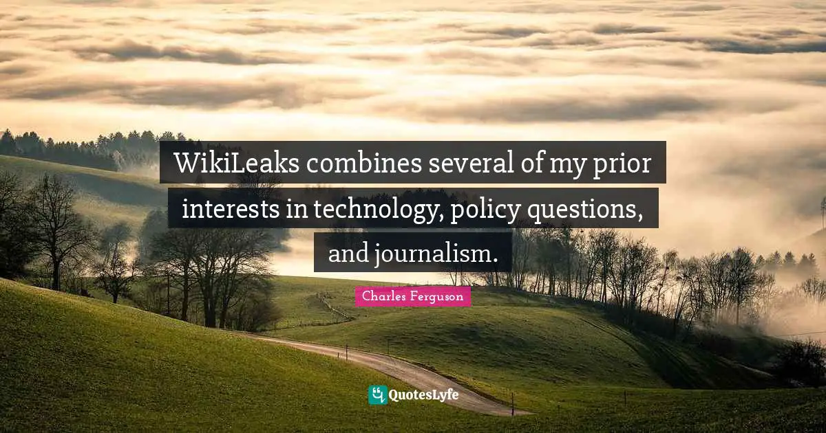 WikiLeaks combines several of my prior interests in technology, policy questions, and journalism.
