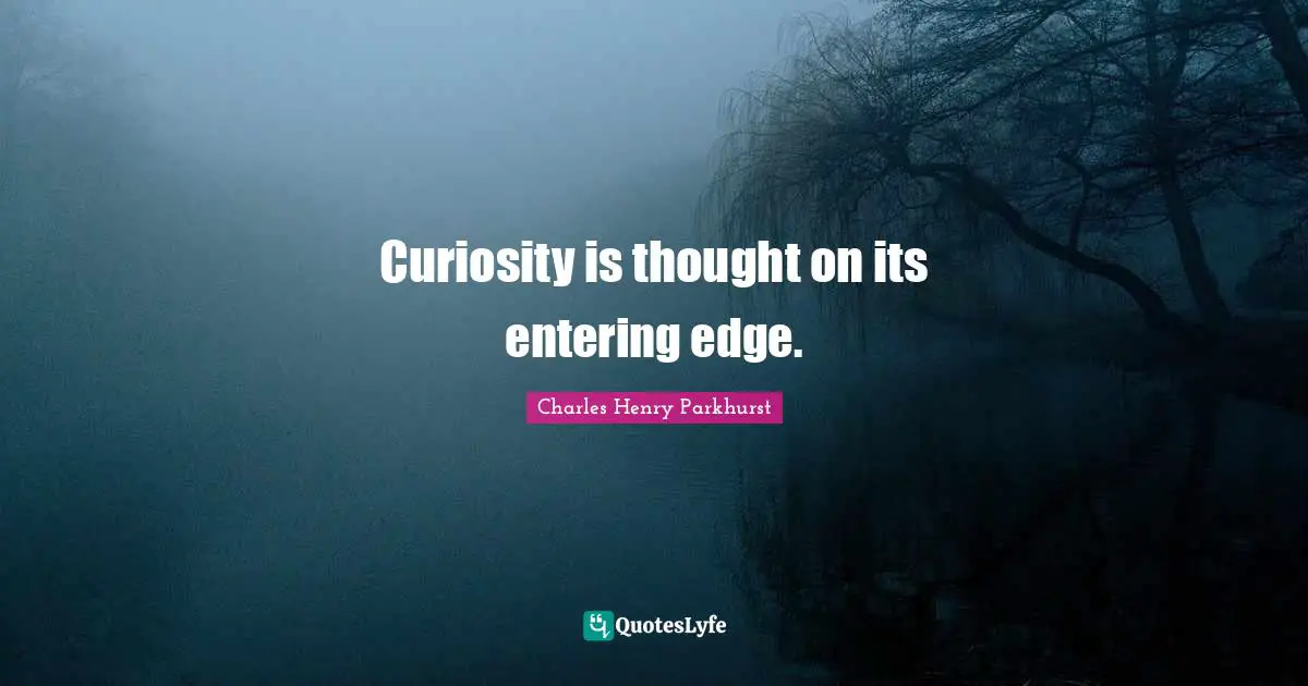 Curiosity is thought on its entering edge.