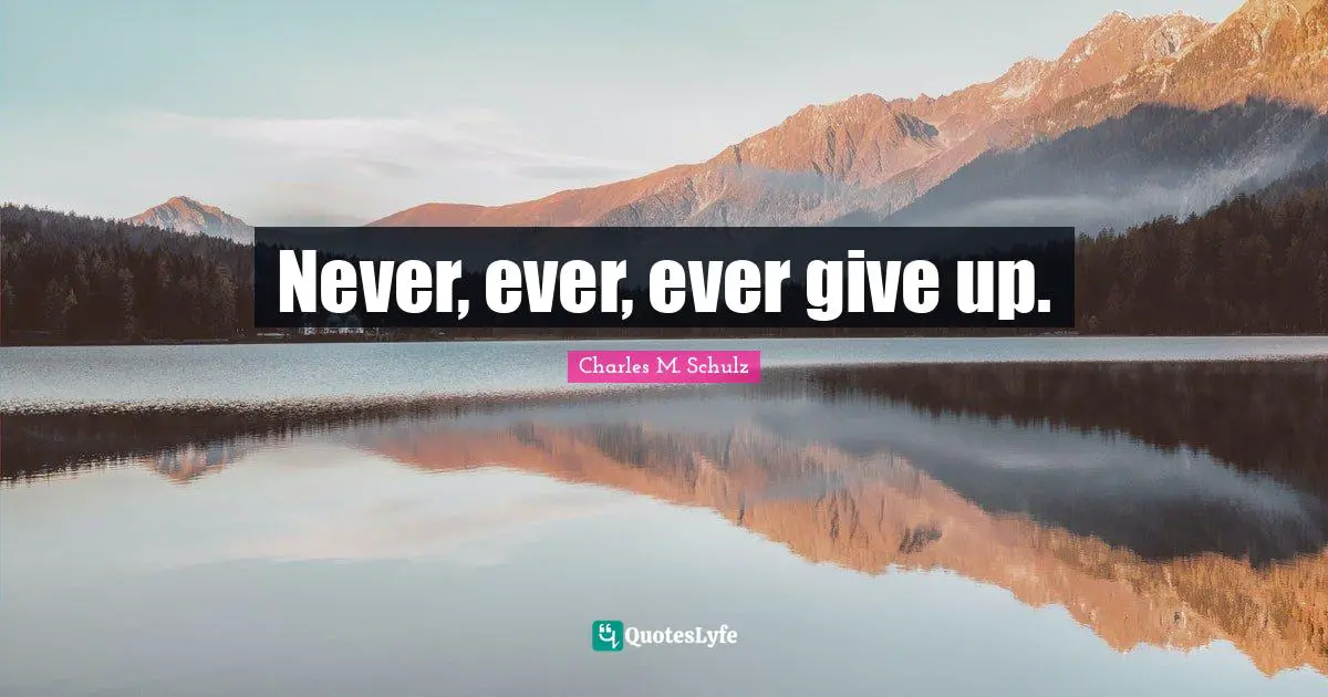 Persistence Quotes: "Never, ever, ever give up."