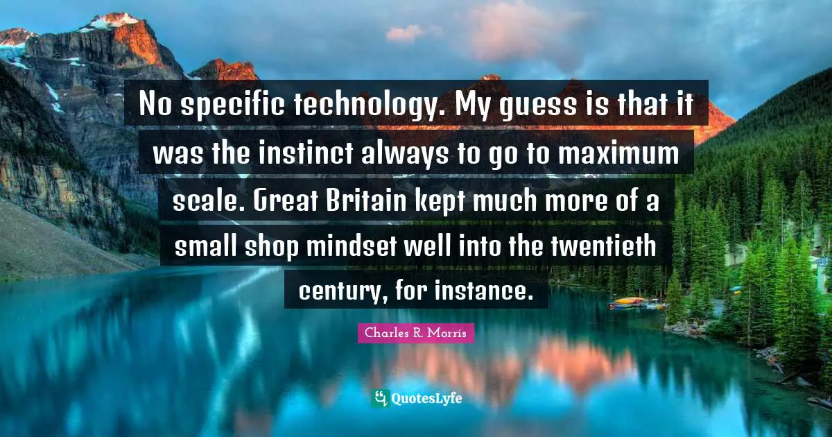 No specific technology. My guess is that it was the instinct always to go to maximum scale. Great Britain kept much more of a small shop mindset well into the twentieth century, for instance.