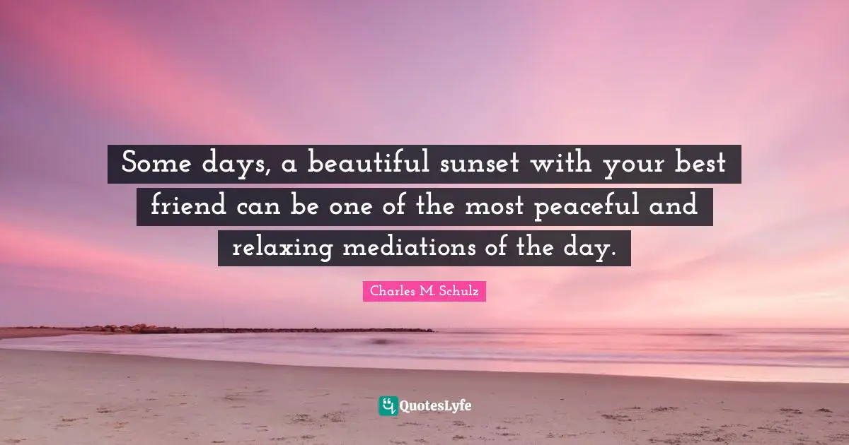 Some days, a beautiful sunset with your best friend can be one of the most peaceful and relaxing mediations of the day.