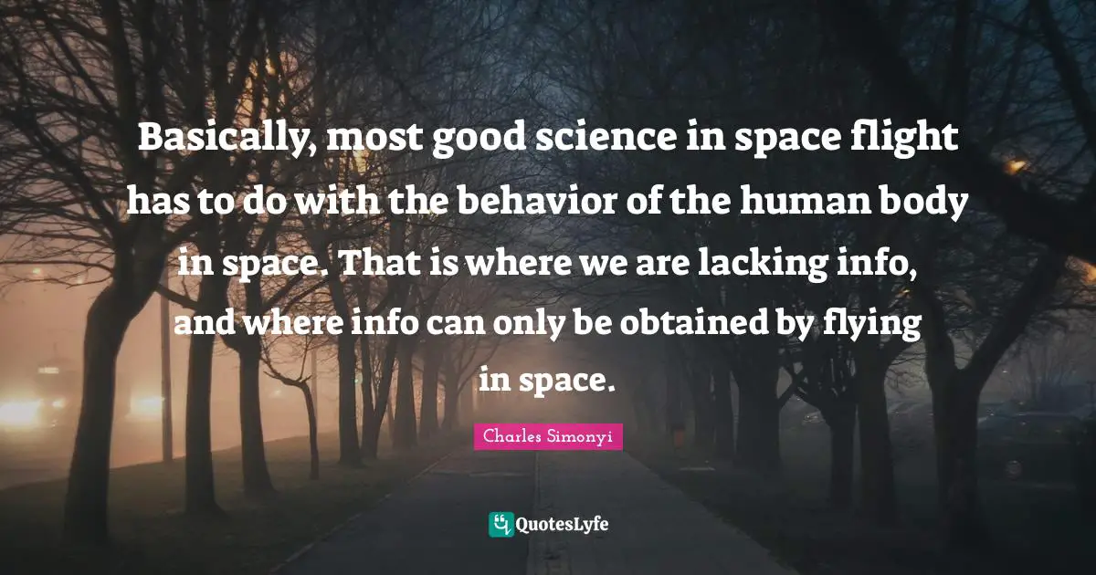 Basically, most good science in space flight has to do with the behavior of the human body in space. That is where we are lacking info, and where info can only be obtained by flying in space.