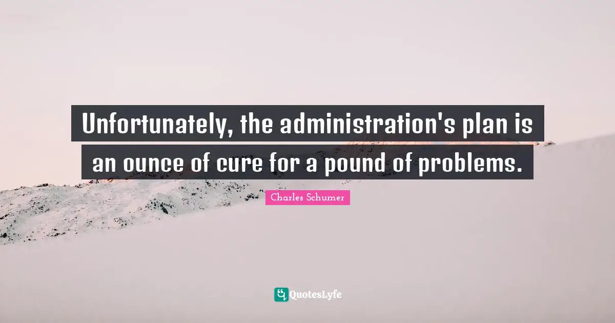 Unfortunately, the administration's plan is an ounce of cure for a pound of problems.