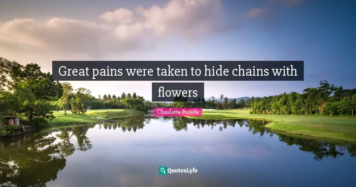Great pains were taken to hide chains with flowers