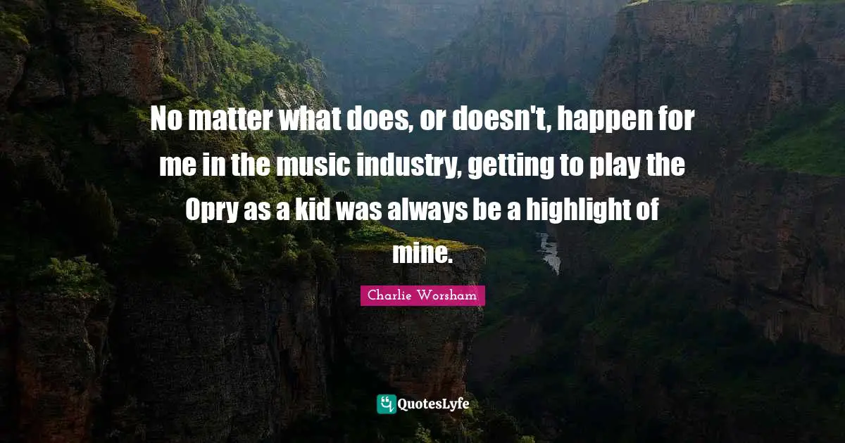 No matter what does, or doesn't, happen for me in the music industry, getting to play the Opry as a kid was always be a highlight of mine.