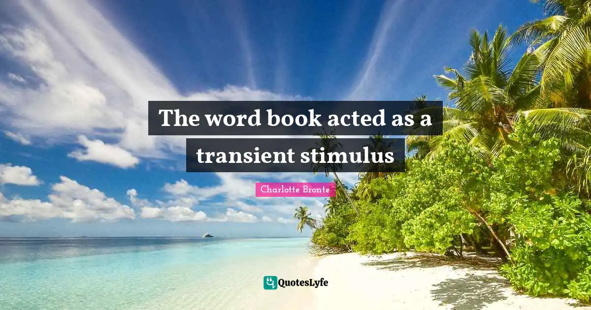 The word book acted as a transient stimulus