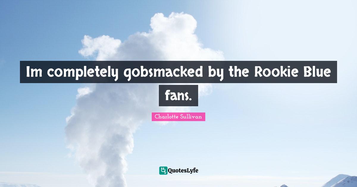 Im completely gobsmacked by the Rookie Blue fans.