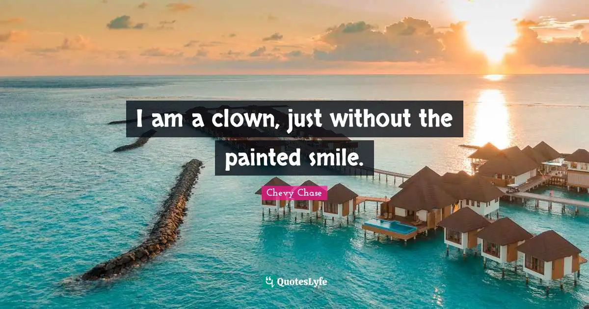 I am a clown, just without the painted smile.