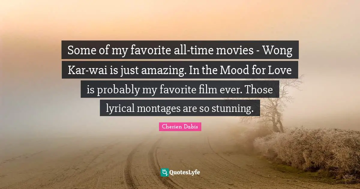 Some of my favorite all-time movies - Wong Kar-wai is just amazing. In the Mood for Love is probably my favorite film ever. Those lyrical montages are so stunning.