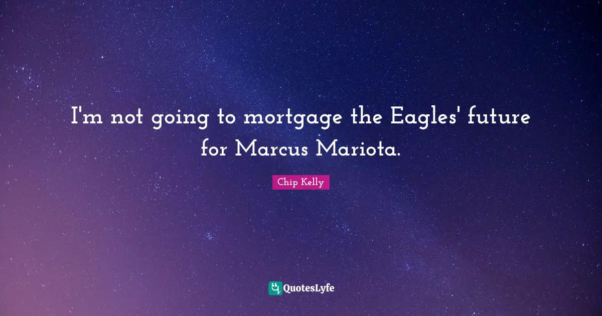 I'm not going to mortgage the Eagles' future for Marcus Mariota.