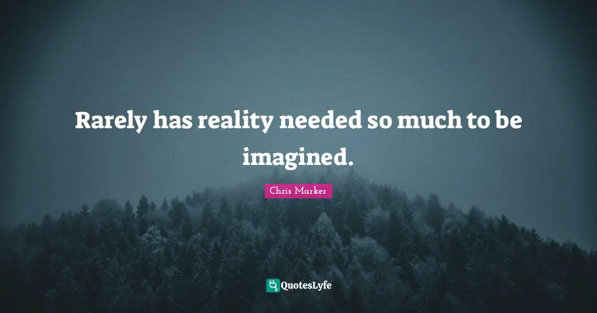 Rarely has reality needed so much to be imagined.