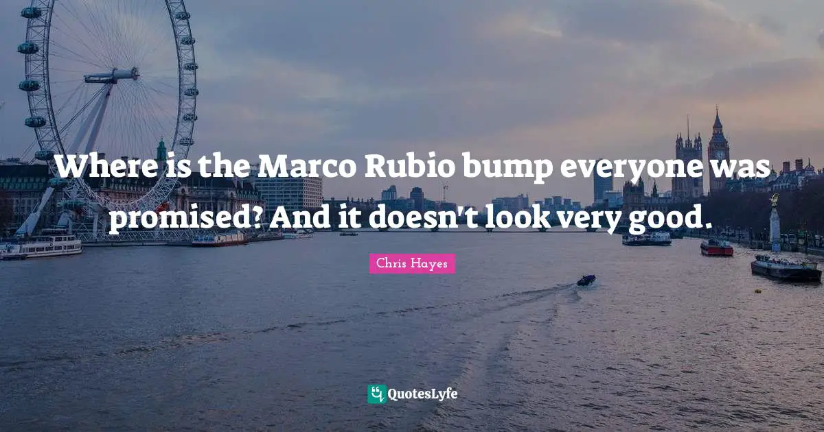 Where is the Marco Rubio bump everyone was promised? And it doesn't look very good.