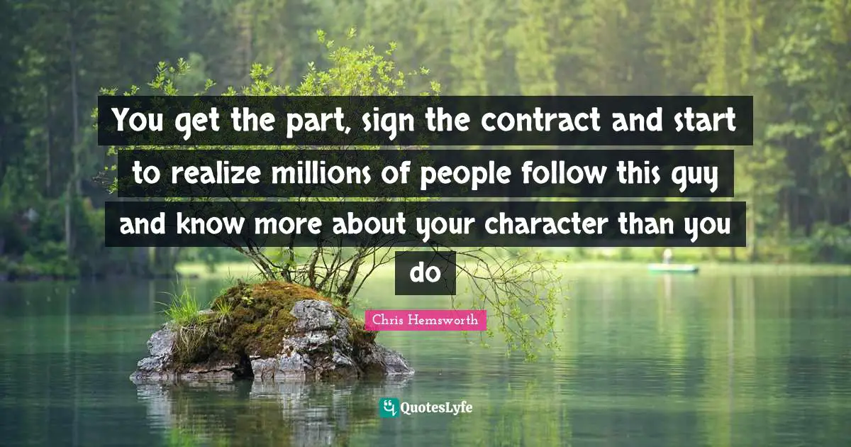 You get the part, sign the contract and start to realize millions of people follow this guy and know more about your character than you do