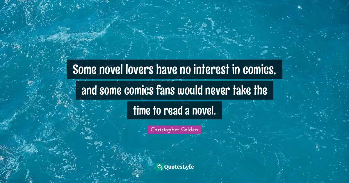 Some novel lovers have no interest in comics, and some comics fans would never take the time to read a novel.