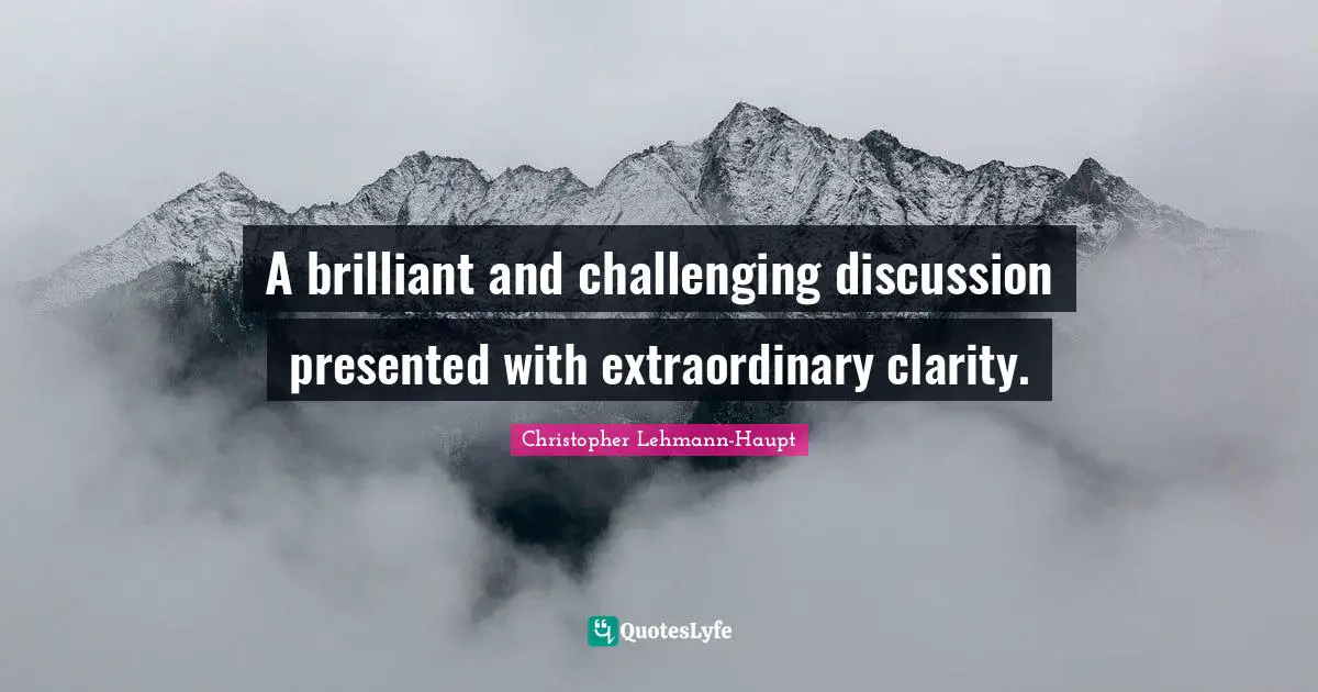 A brilliant and challenging discussion presented with extraordinary clarity.