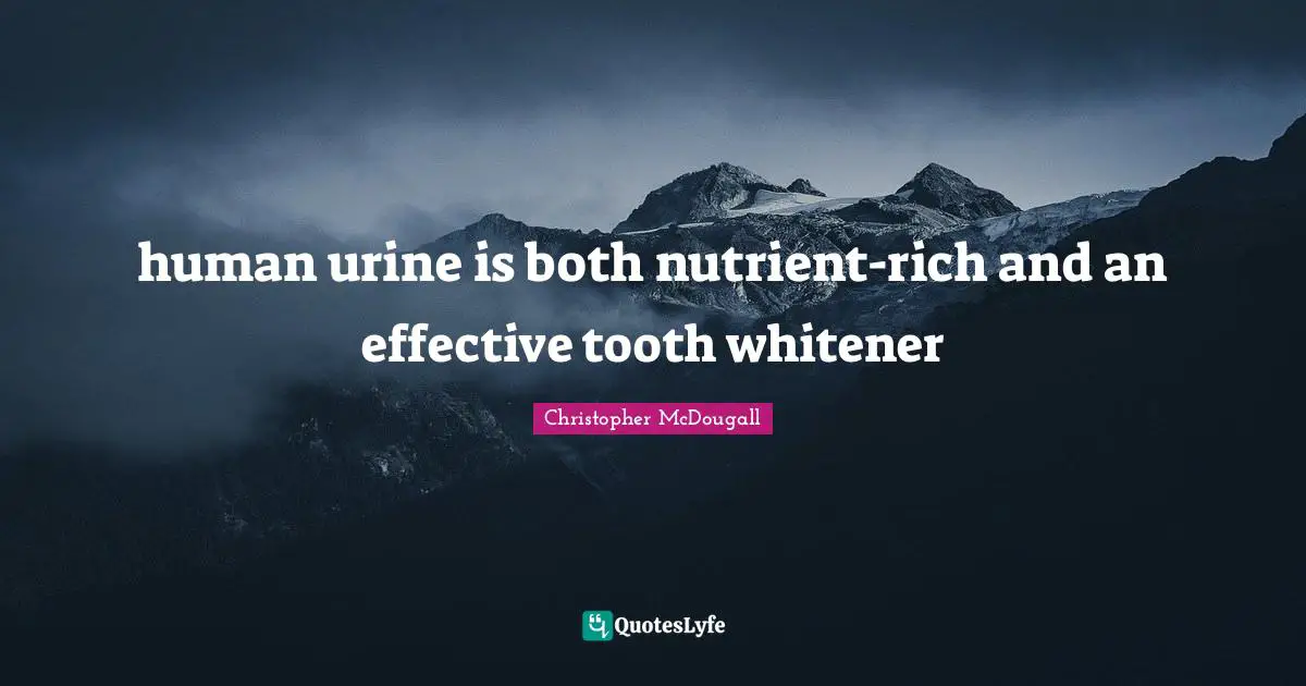 human urine is both nutrient-rich and an effective tooth whitener