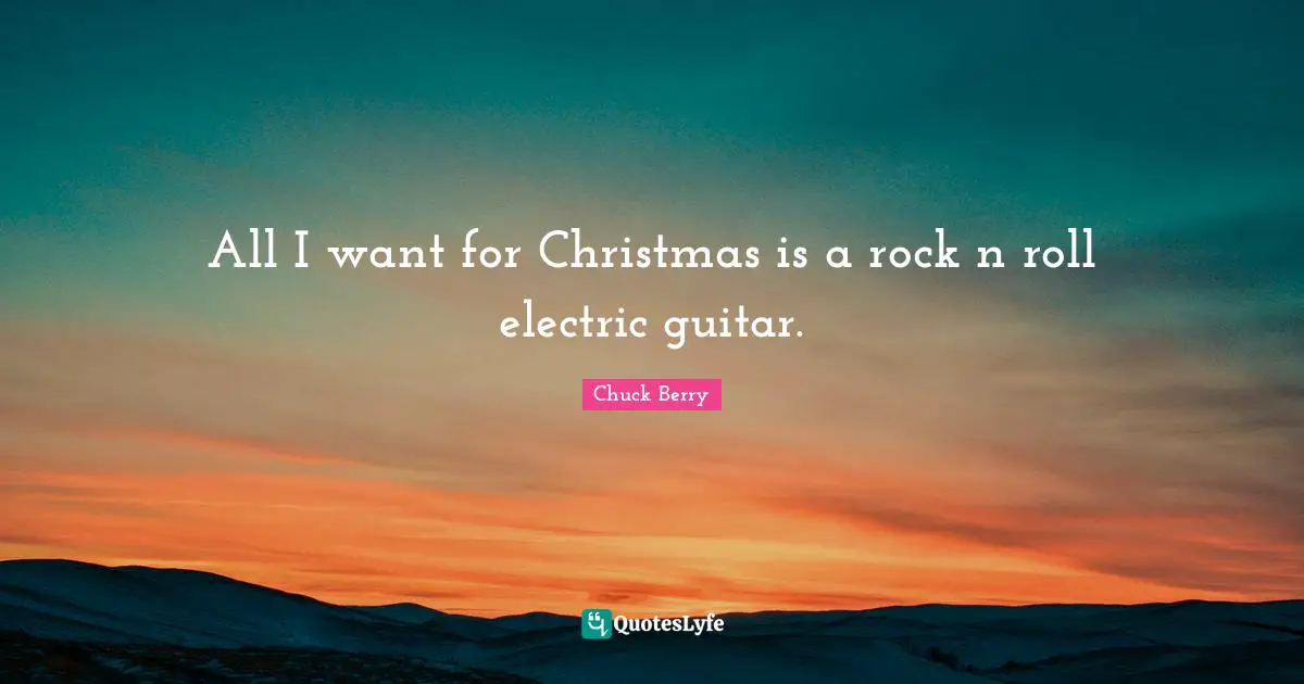 All I want for Christmas is a rock n roll electric guitar.