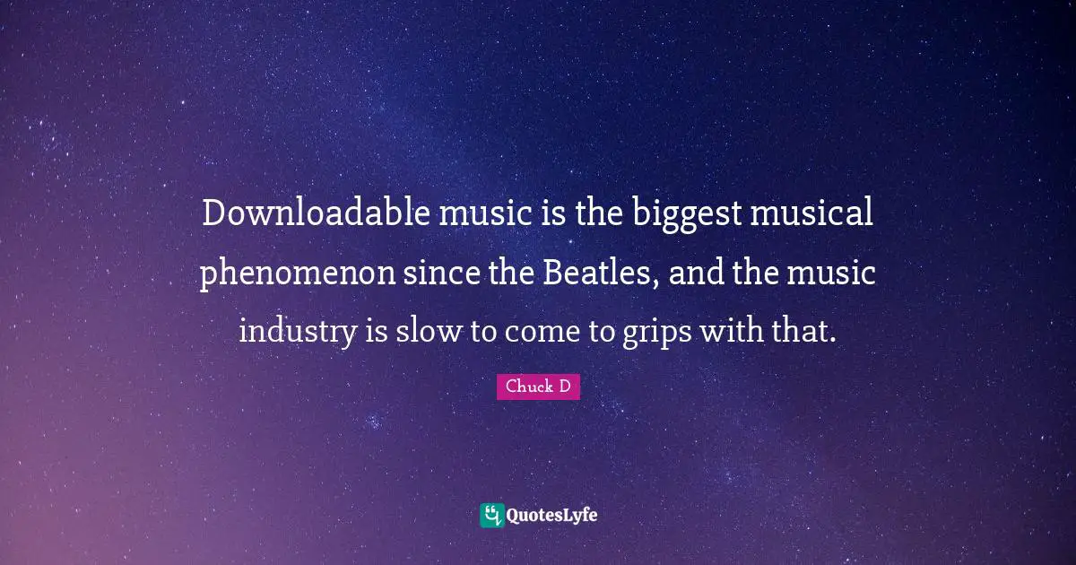 Downloadable music is the biggest musical phenomenon since the Beatles, and the music industry is slow to come to grips with that.