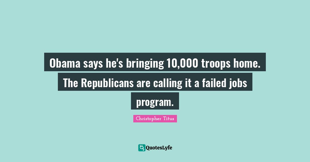 Obama says he's bringing 10,000 troops home. The Republicans are calling it a failed jobs program.