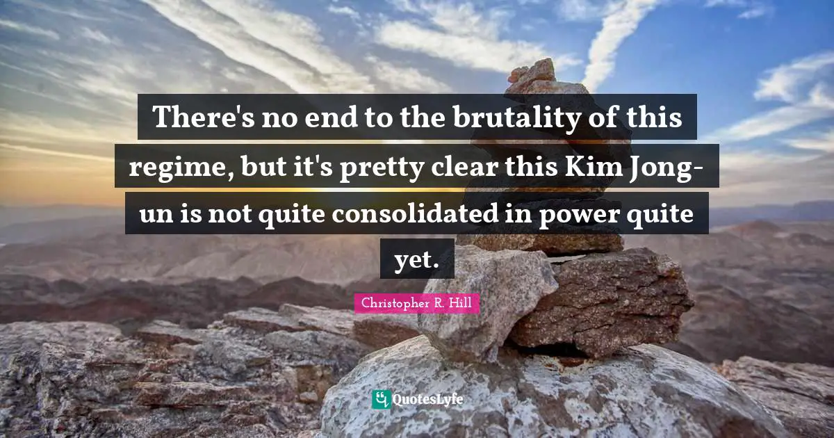 There's no end to the brutality of this regime, but it's pretty clear this Kim Jong-un is not quite consolidated in power quite yet.