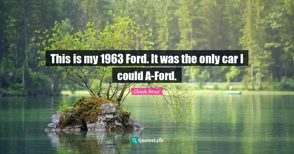 This is my 1963 Ford. It was the only car I could A-Ford.